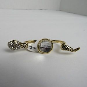 NWT Gold Rhinestone Snake Ring Multiple Sizes